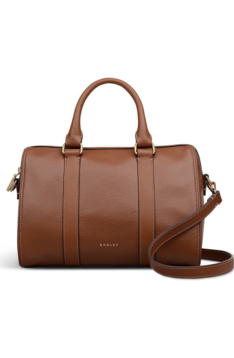 Radley Noble Alley Medium Ziptop Satchel Bag, Main, color, Cognac