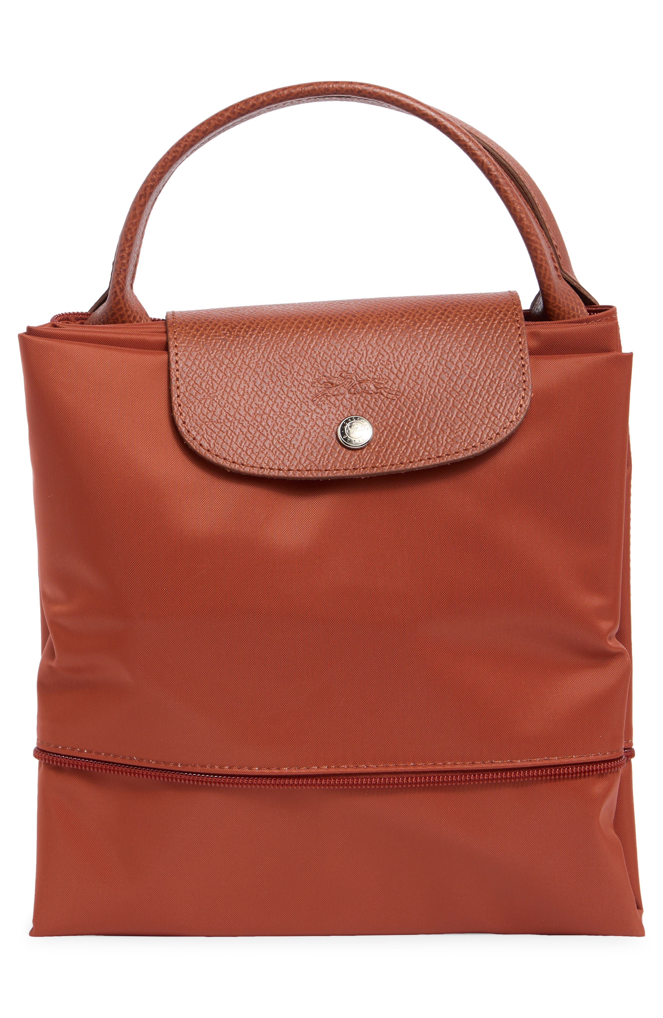 Le Pliage Green Expandable Duffle Bag, Alternate, color, CHESTNUT