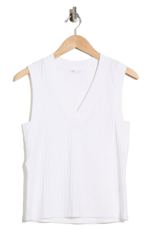 V-Neck Ribbed Knit Tank
