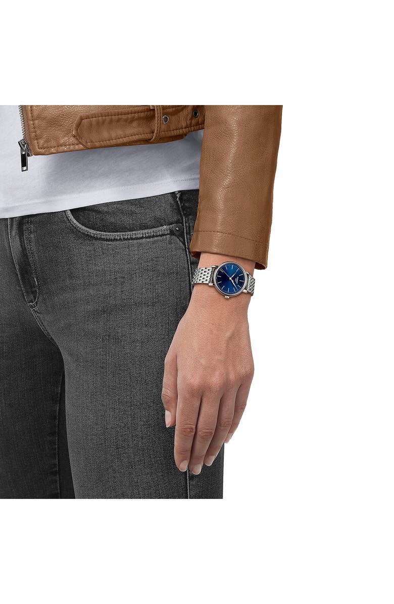 Tissot Everytime Mesh Strap Watch, 34mm, Alternate, color, Silver