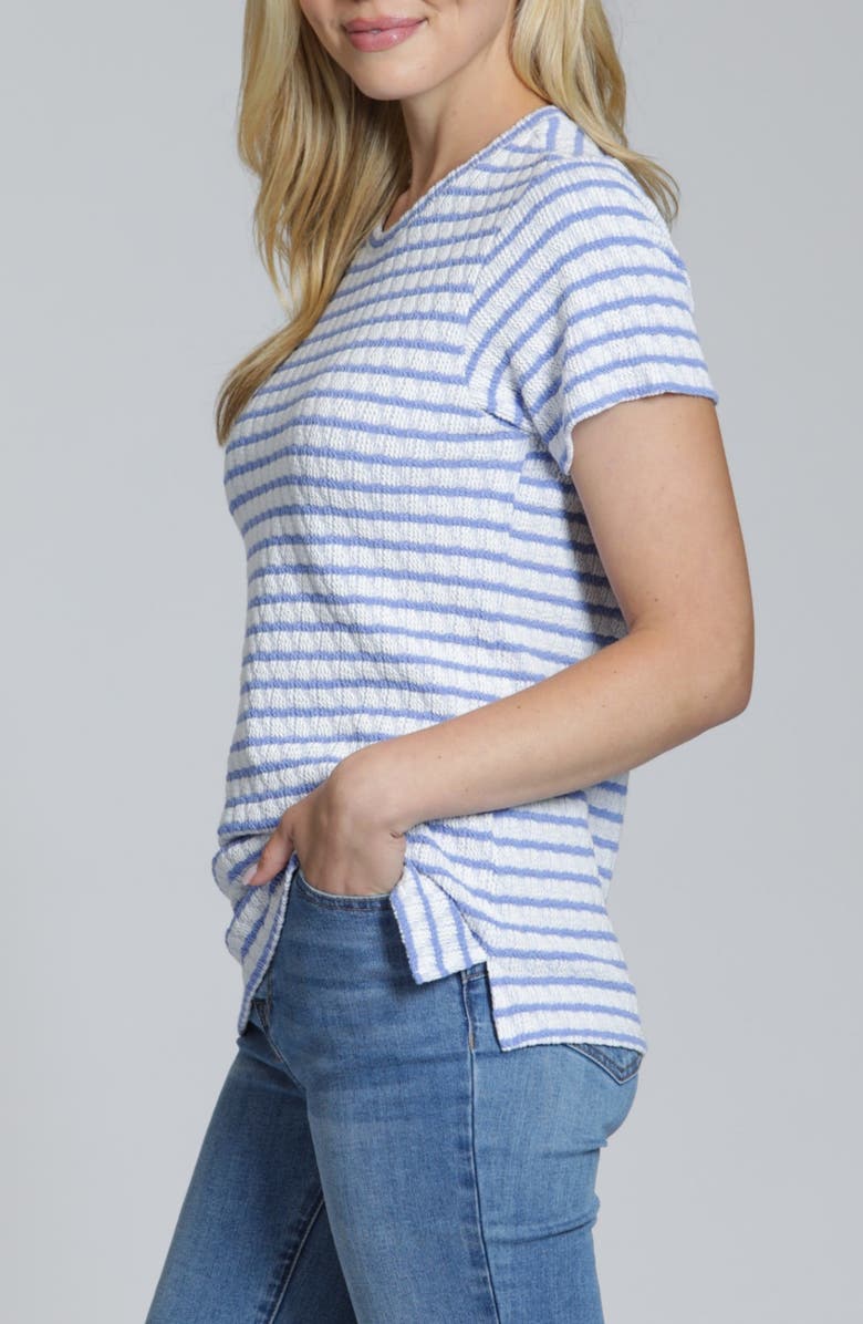 APNY Stripe Textured Short Sleeve Top, Alternate, color, 