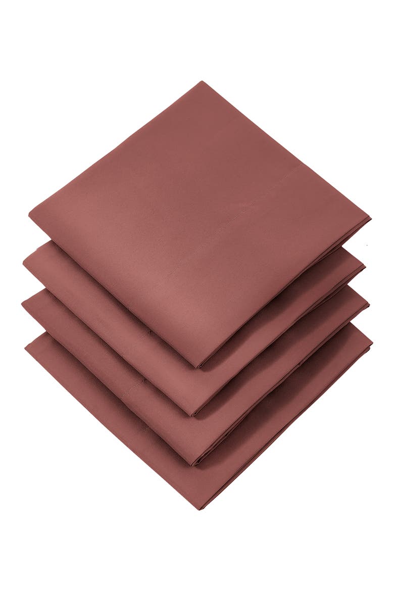 4 Piece Pillow Case Set, Alternate, color, MARSALA