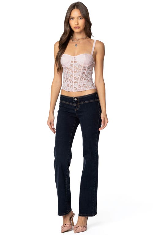 Edikted Drew Lace Corset Top In Light-pink