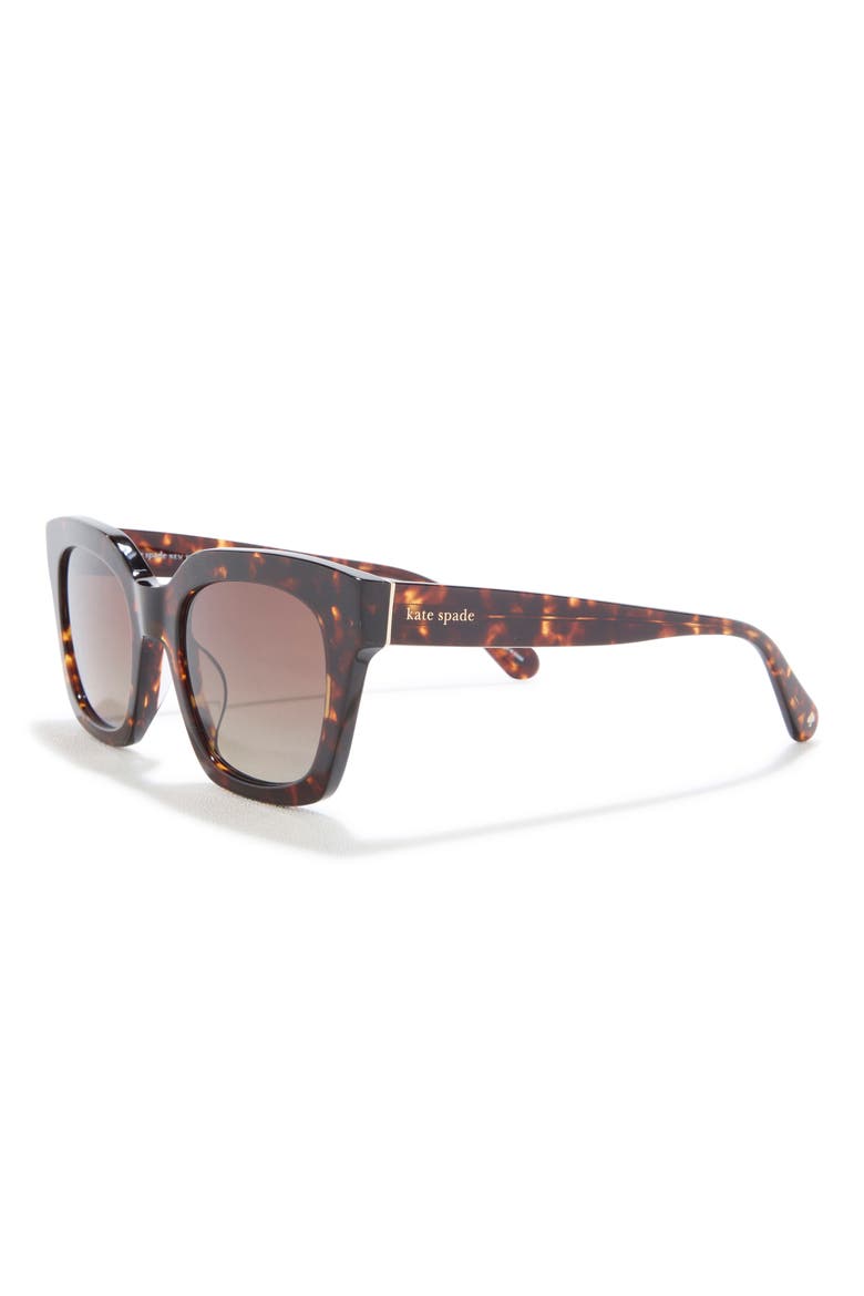 camryns 50mm gradient polarized square sunglasses, Alternate, color, HAVANA GOLD