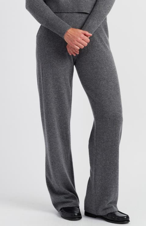 Pure Cashmere Wide Leg Pants