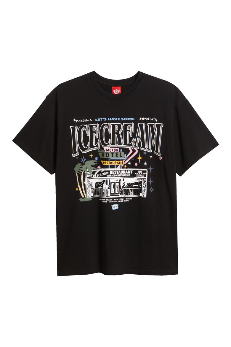 Store Front Cotton Graphic T-Shirt, Alternate, color, BLACK