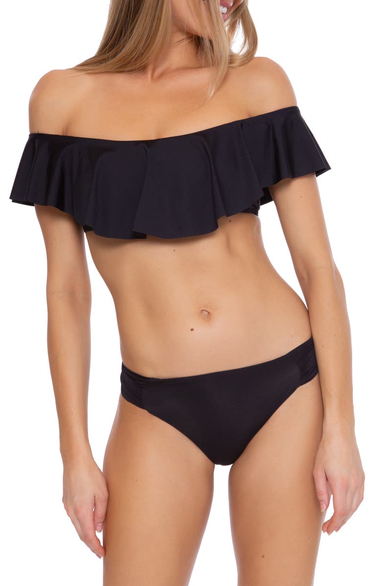 Trina Turk Monaco Ruffle Bandeau Bikini Top, Main, color,