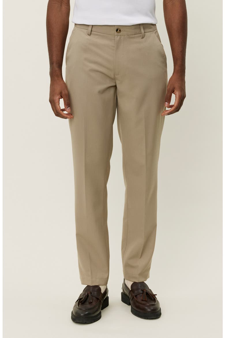 Como Regular Fit Flat Front Dress Pants, Main, color, DARK SAND