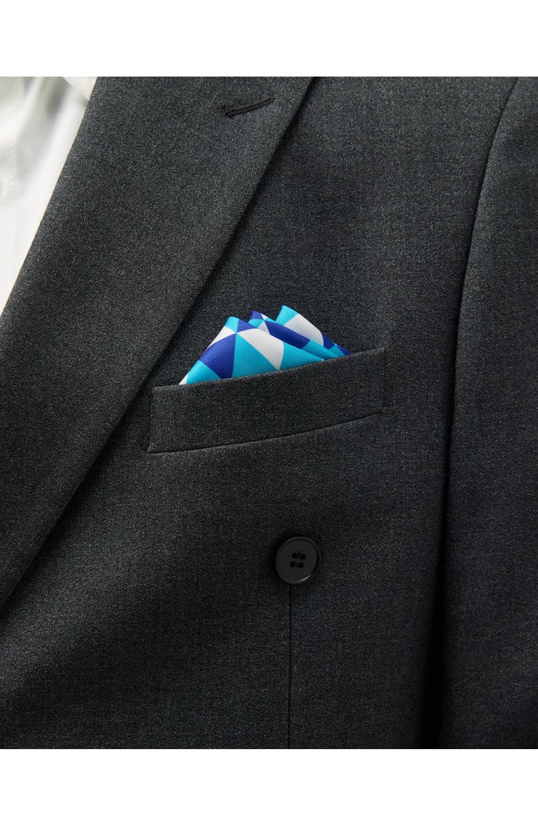 Knottery & Co Diamond Silk Twill Pocket Square, Alternate, color, Royal Blue