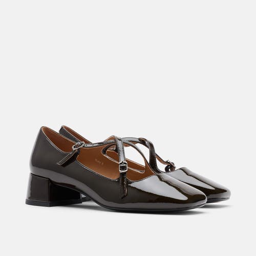 Marc Nolan Ruby Patent Leather Mary Jane Block Heels In Green