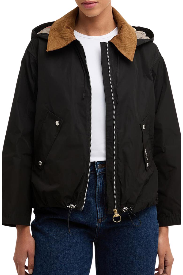Weaver Water Repellent Hooded Jacket, Main, color, BLACK/ DRESS