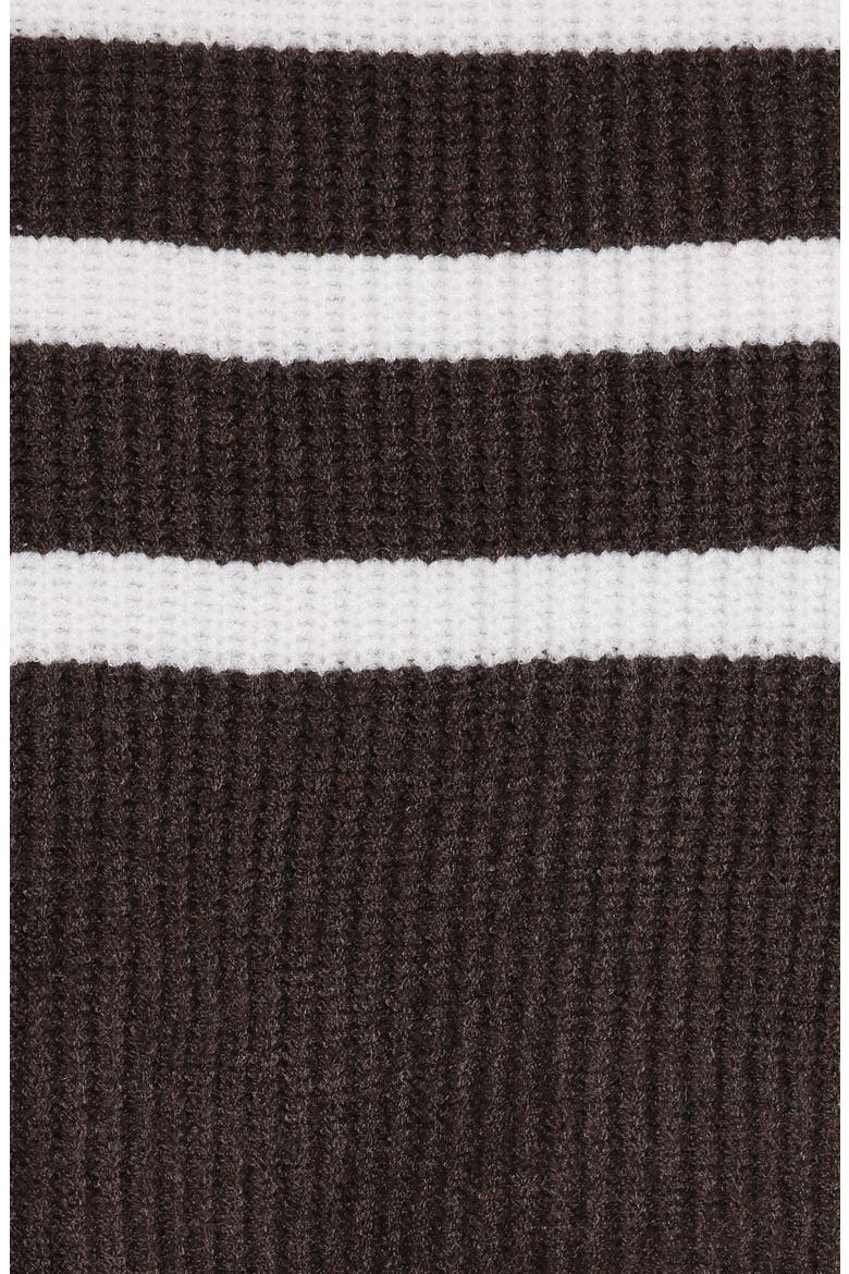 Sara Stripe Rib Crop Sweater & Miniskirt Set, Alternate, color, CHOCOLATE CREAM STRIPE