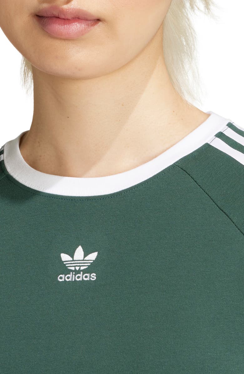 adidas Adicolor 3-Stripes Crop T-Shirt, Alternate, color, 
