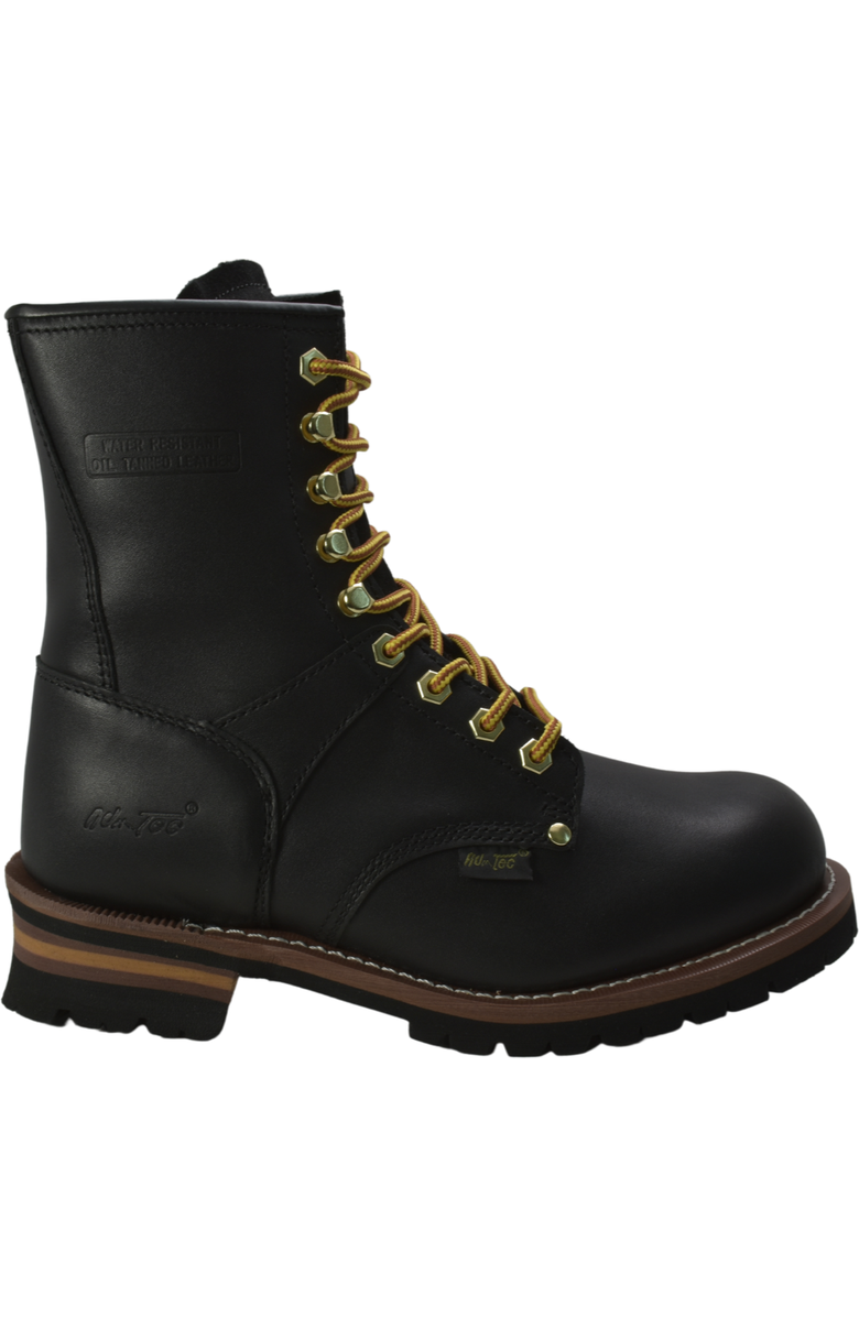 AdTec 9" Logger Boot, Alternate, color, Black