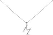 Haus of Brilliance Sterling Silver Diamond Accent "A-Z" Initial Pendant Necklace
