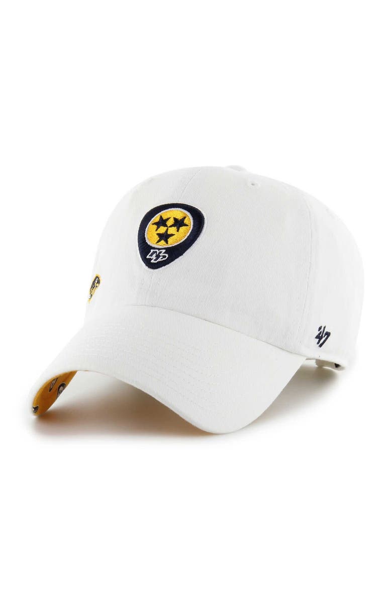 '47 Women's '47 White Nashville Predators Confetti Clean Up Adjustable Hat, Alternate, color, White