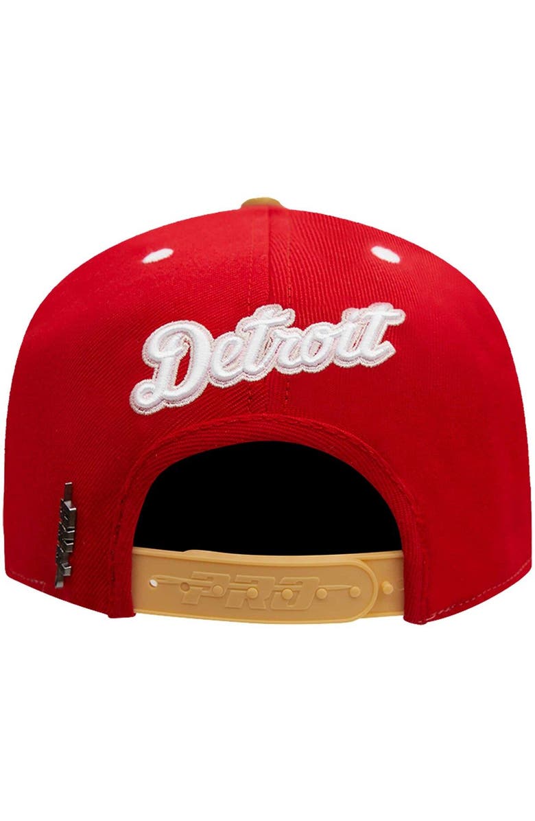 PRO STANDARD Men's Pro Standard White/Red Detroit Tigers Strawberry Ice Cream Drip Snapback Hat, Alternate, color,