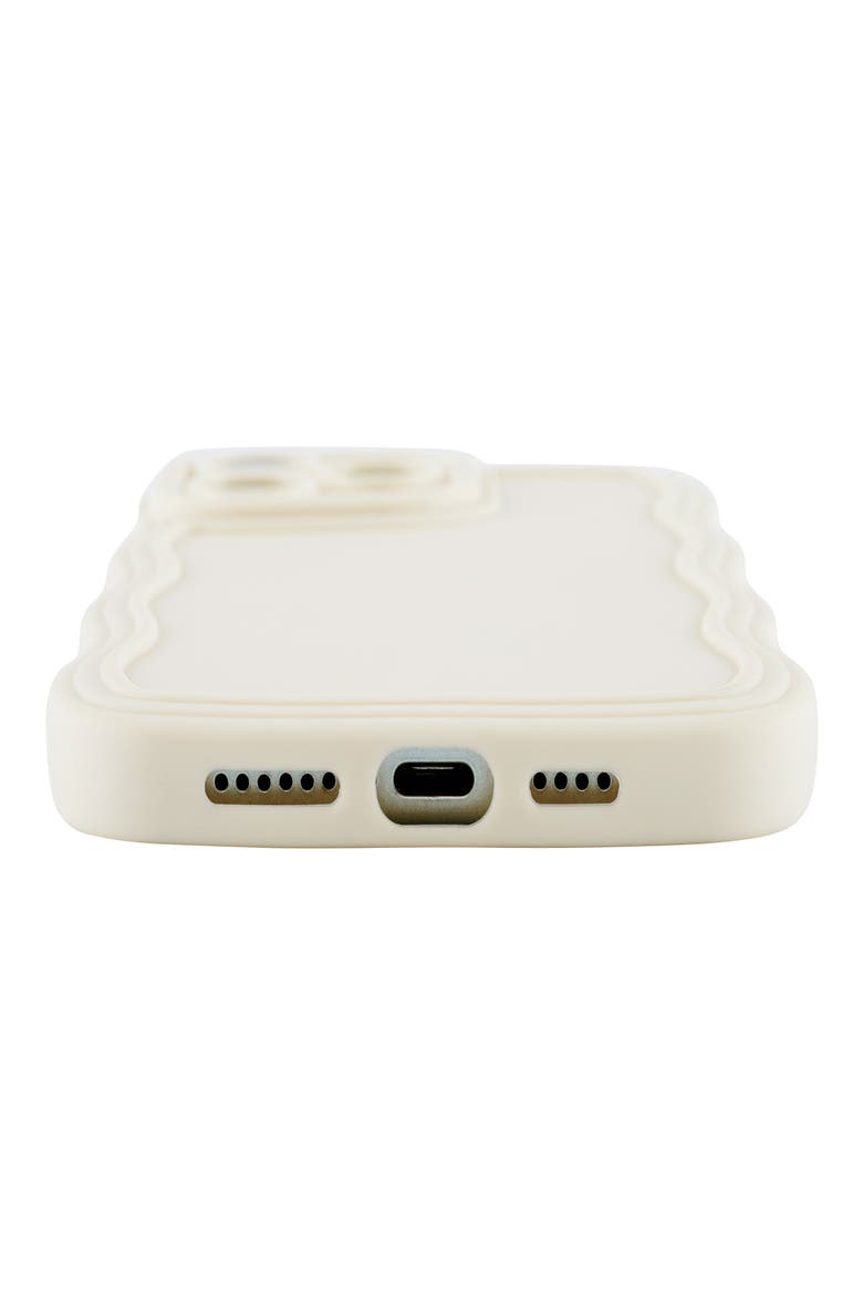Solid Wavy Bumper iPhone 14 Pro Max Case, Alternate, color, OFF WHITE
