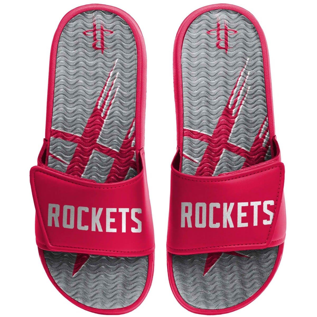 FOCO Men's FOCO Houston Rockets Wordmark Gel Slide Sandals, Main, color, 