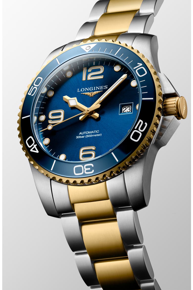 HydroConquest Automatic Bracelet Watch, 41mm, Alternate, color, BLUE