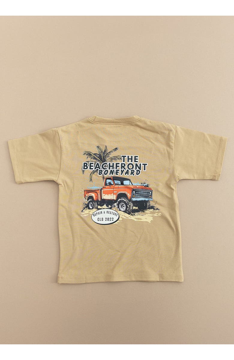 Charlie Lou Baby<sup>®</sup> Little Boy's Beachfront Boneyard Skater T-Shirt, Alternate, color, Beige