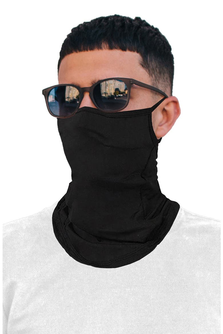 3-Pack Gaiter Adult Face Masks, Alternate, color, GRAY/ BLACK