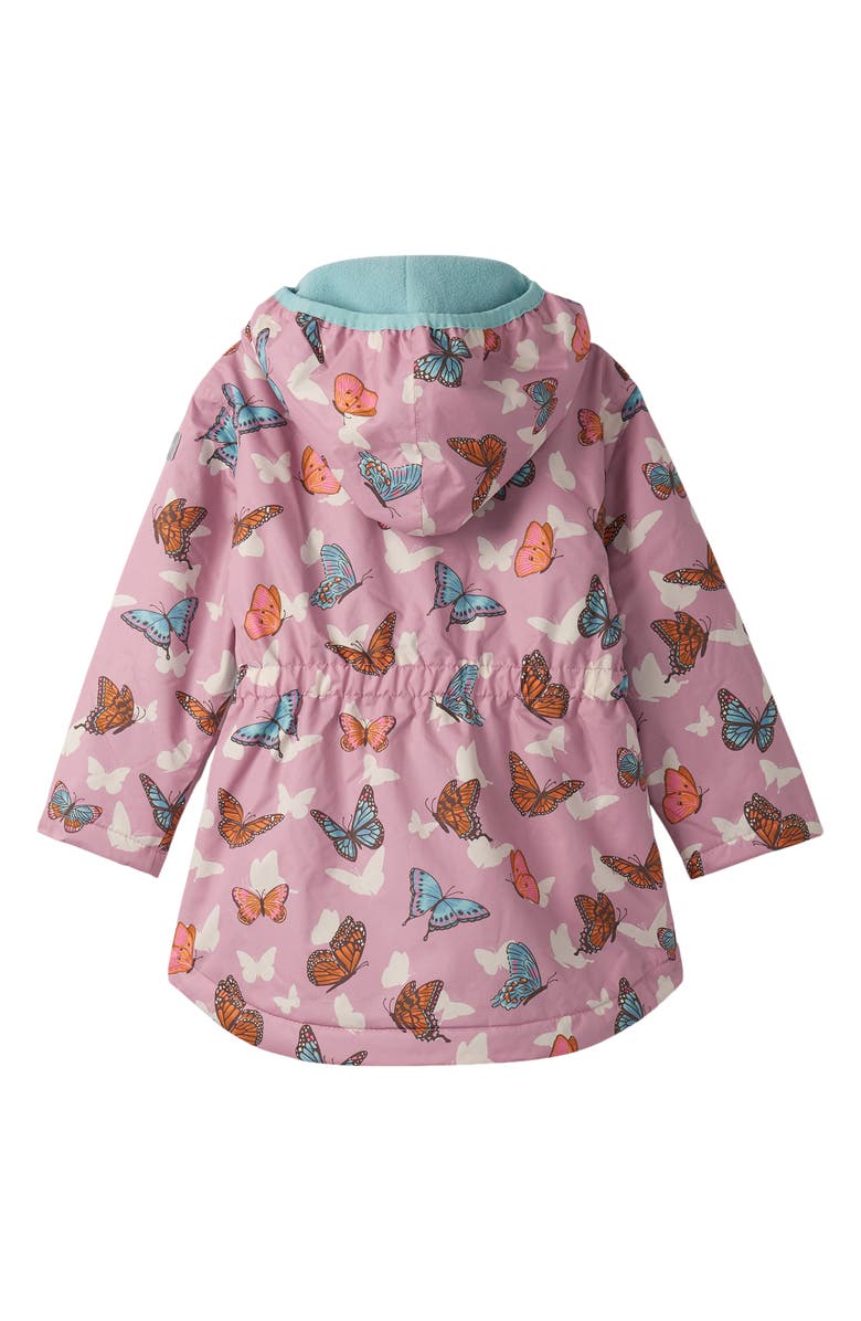 Hatley Kids' Pop Out Butterflies Waterproof Rain Jacket, Alternate, color, Mauve Orchid