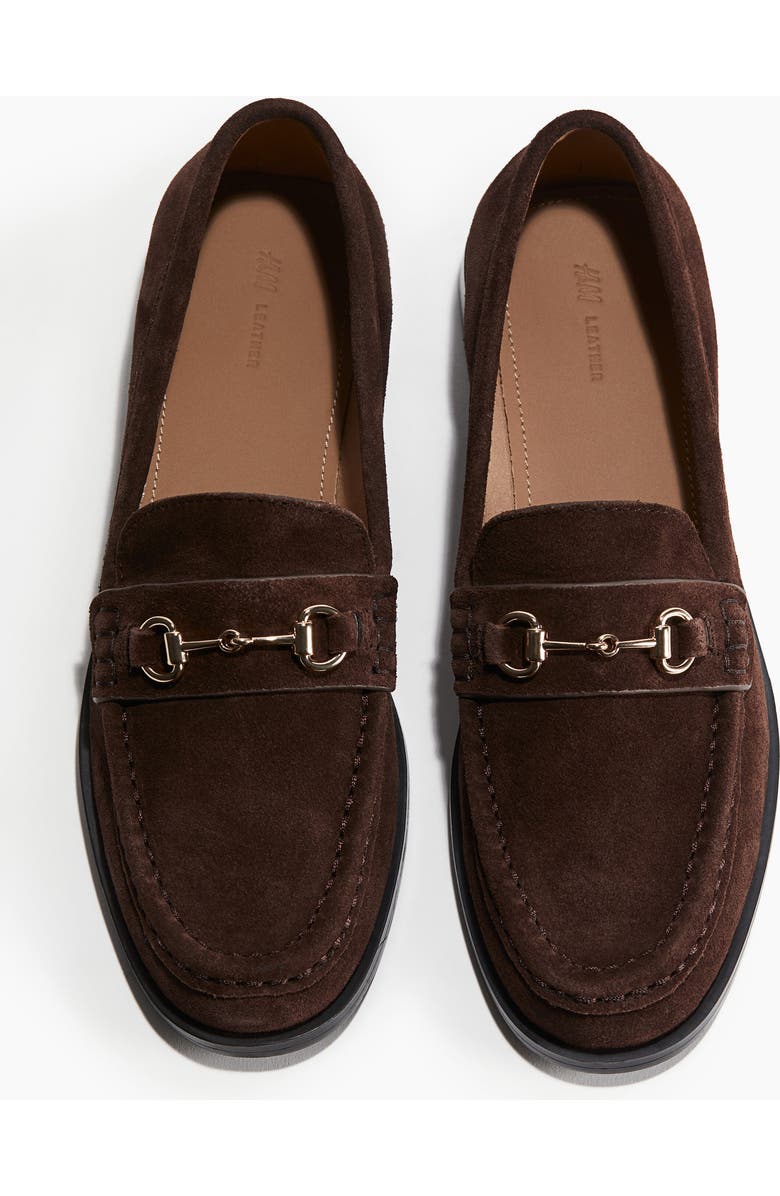 H&M Suede Loafers, Alternate, color, Dark Brown