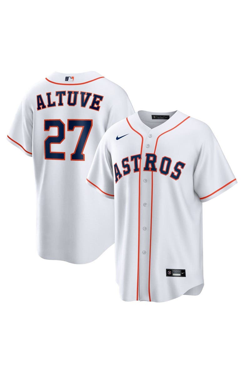 Nike Men's Nike Jose Altuve White Houston Astros Home Replica Player Name Jersey, Main, color,