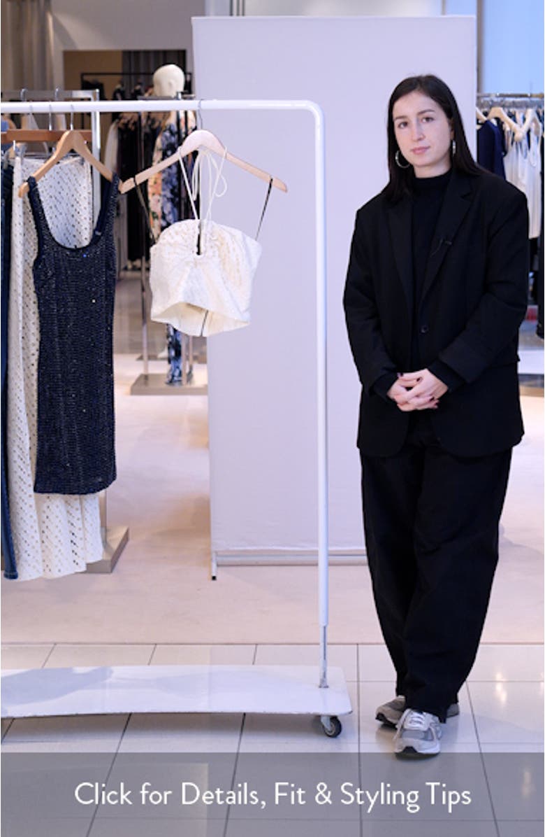 Melinda Crop Cotton Broderie Anglaise Cover-Up Top, sales video thumbnail