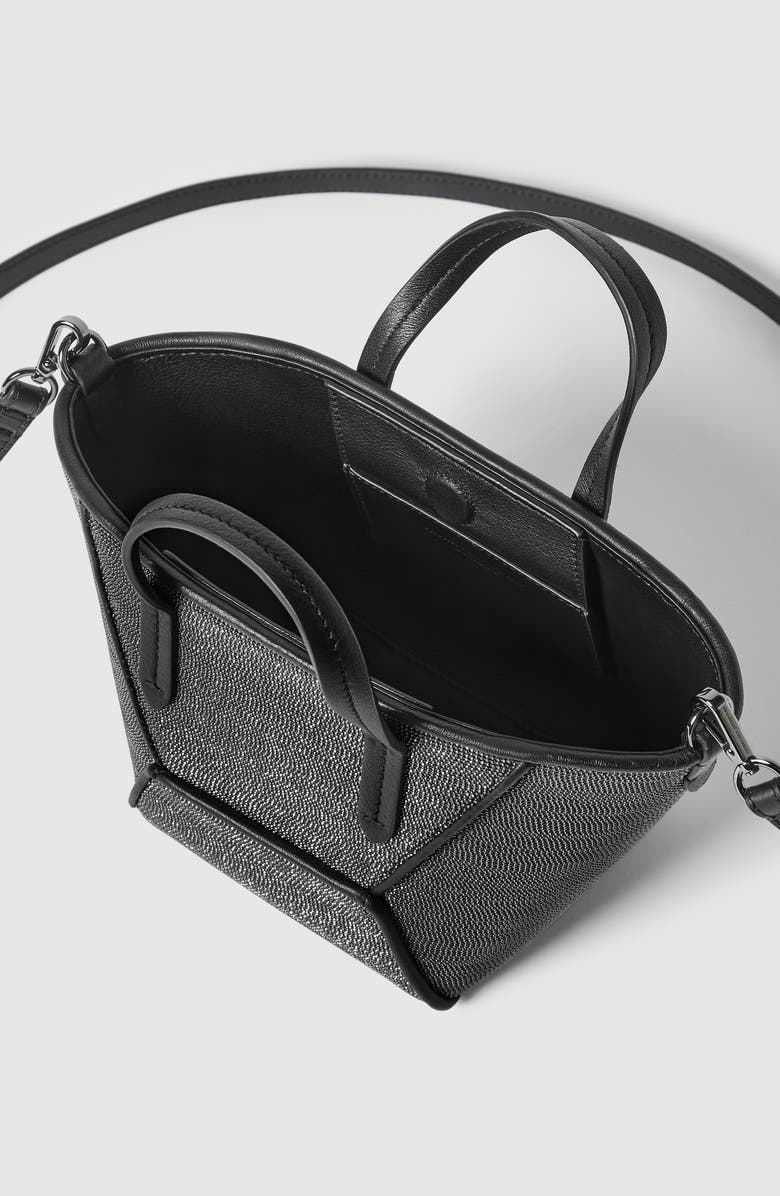 Brunello Cucinelli Precious BC Duo mini bag, Alternate, color, Black