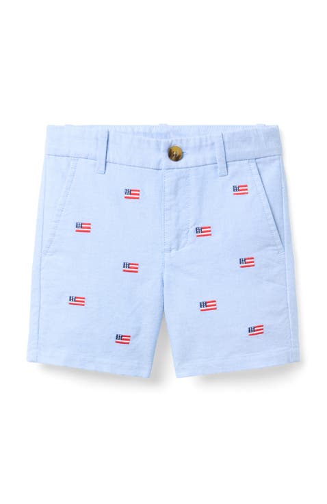Embroidered Flag Short