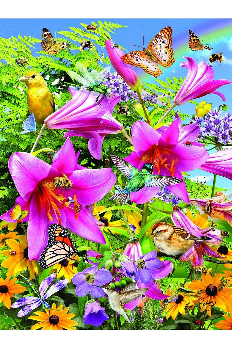 The Pollinators 500 piece Jigsaw Puzzle for Adults, Alternate, color, Multicolor