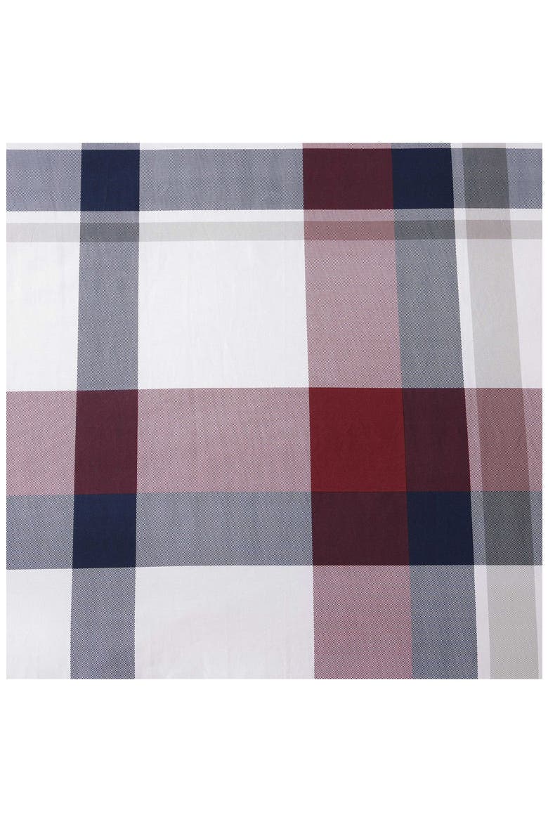 Prospect Park Plaid Cotton Percale Comforter & Shams Set, Alternate, color, EGGSHELL WHITE/ BLUE/ RED