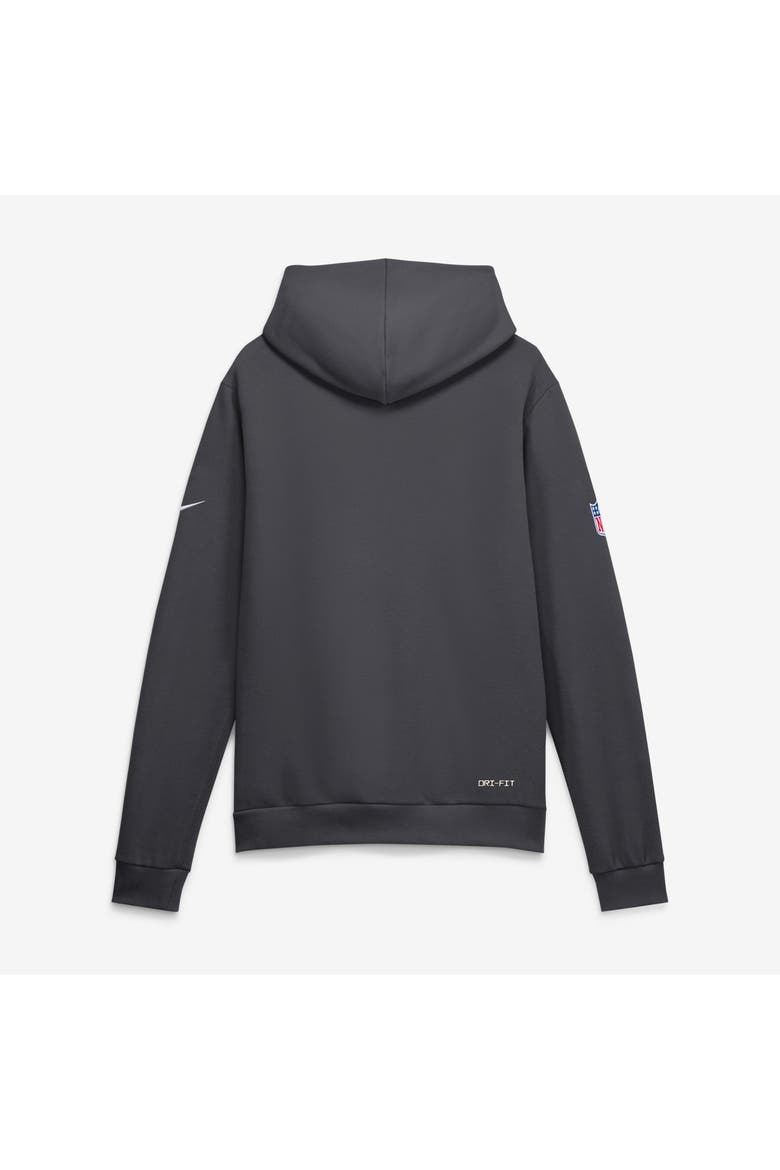 Men's Nike Charcoal Philadelphia Eagles Sideline Standard Issue Top Prospect Dri-FIT Hoodie, Alternate, color, Charcoal