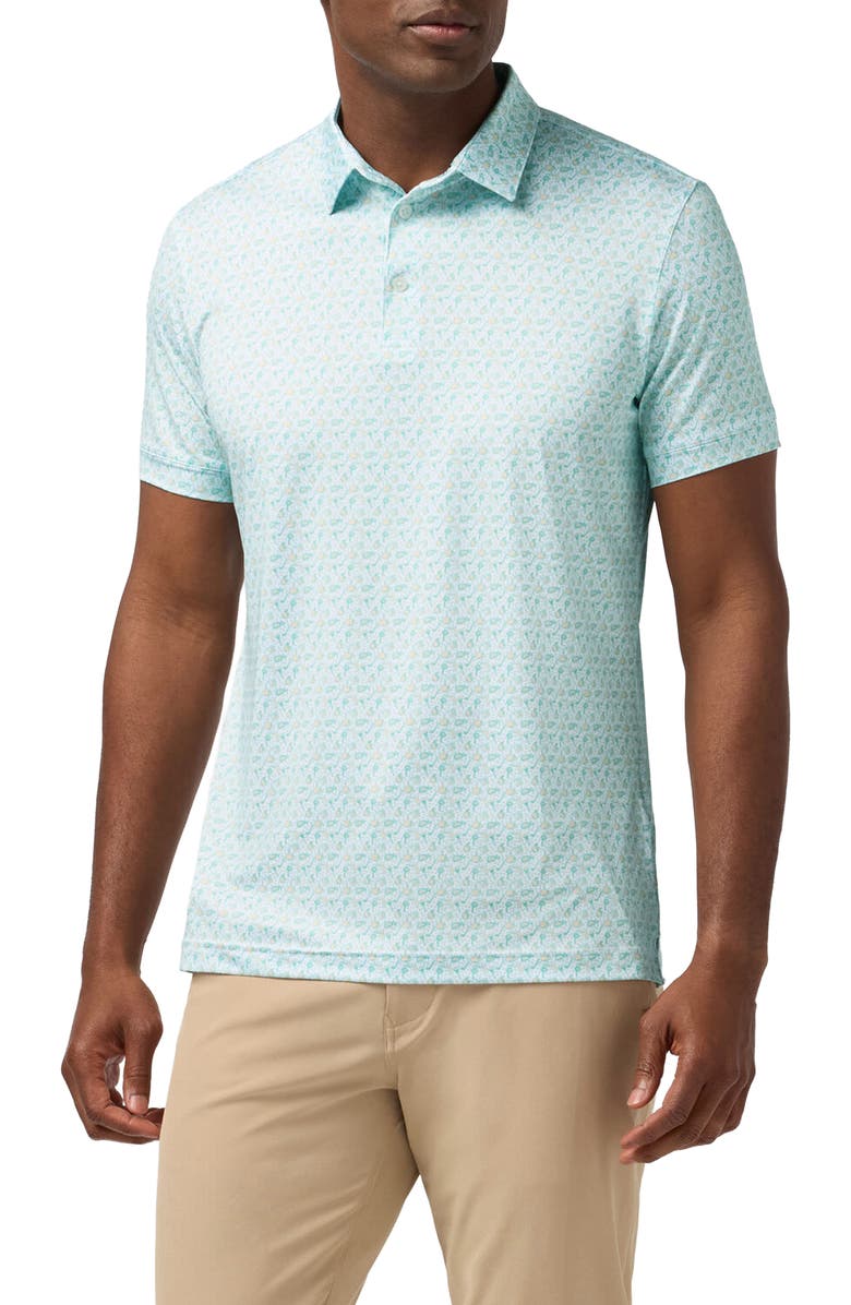 Mizzen+Main Versa Trim Fit Performance Golf Polo, Main, color, Peach As It Lies