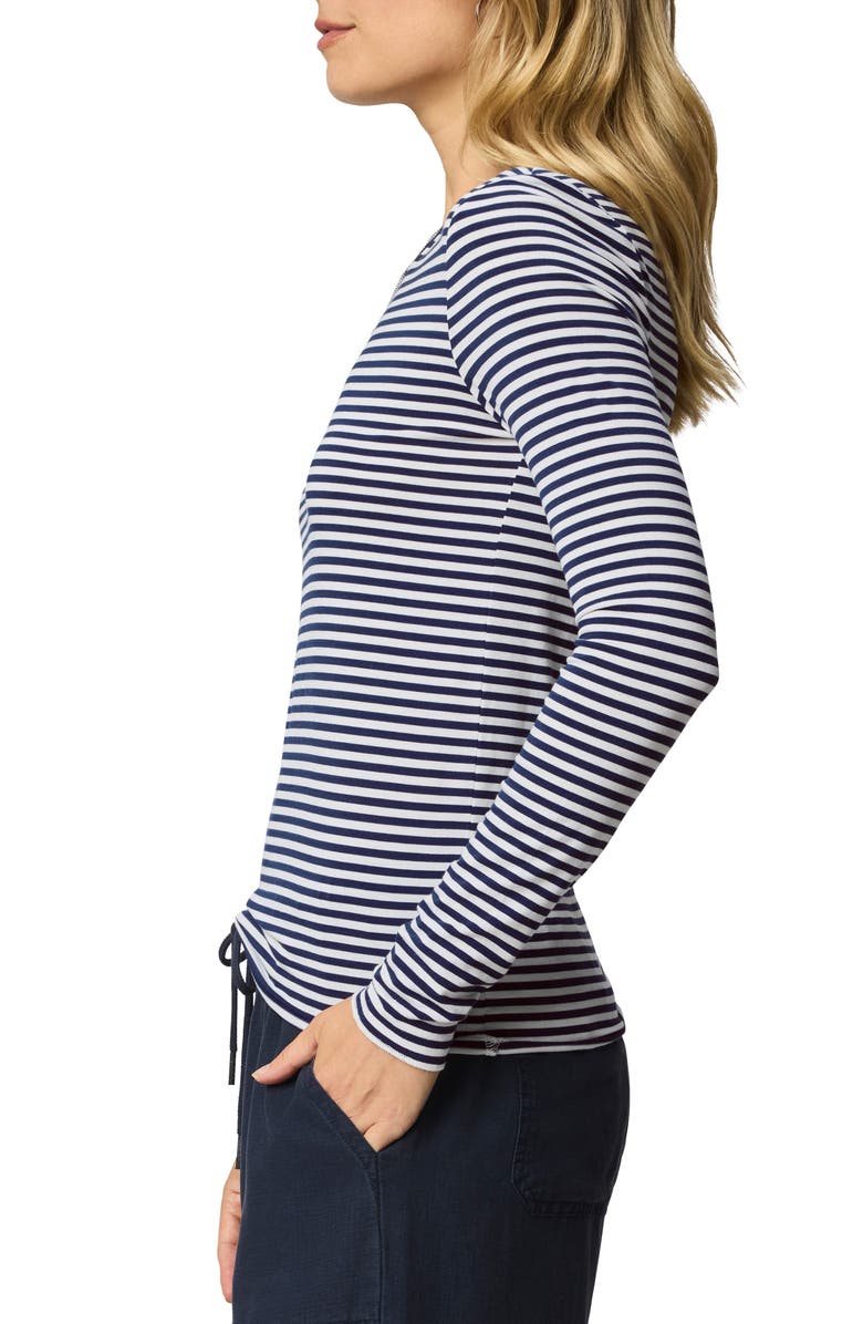 Splendid Stripe Long Sleeve Tee, Alternate, color, Navy/White