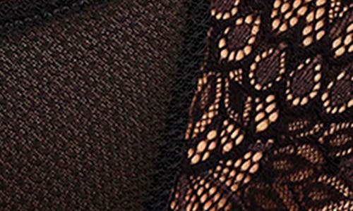 Elomi Tiernie Lace & Mesh Thong In Black