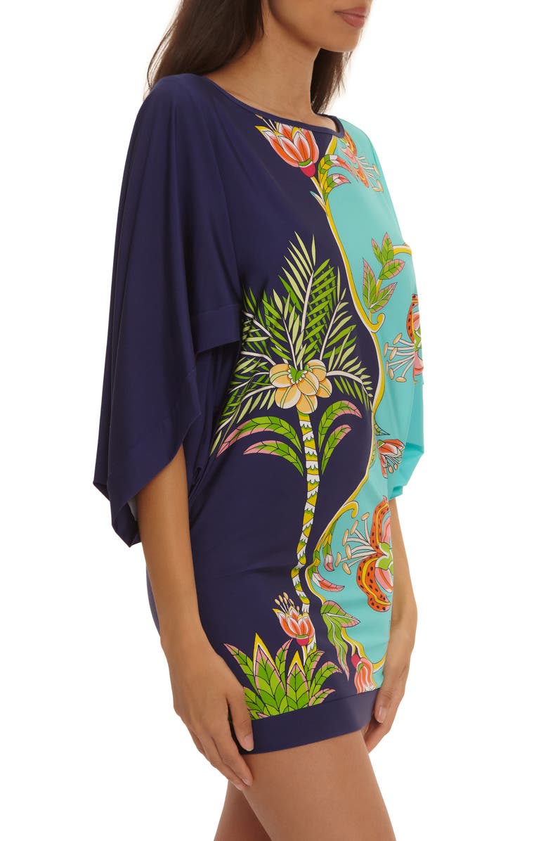 Trina Turk Flamingo Print Cover-Up Dress, Alternate, color, 
