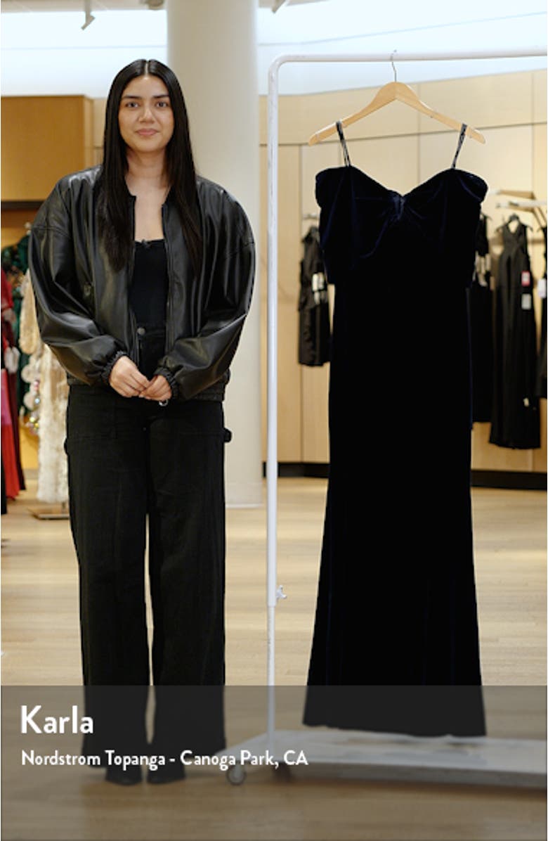 Off the Shoulder Velvet Mermaid Gown, sales video thumbnail