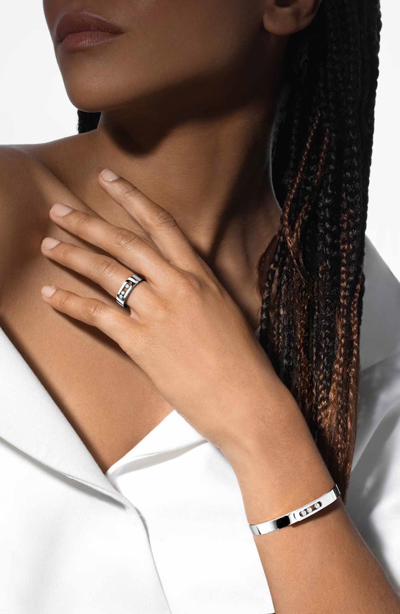 Messika Move Noa Diamond Band Ring, Alternate, color, White Gold