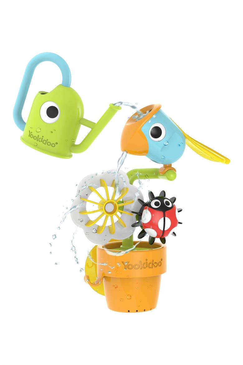 Pour & Spin Tipping Bird Bath Toy, Alternate, color, MULTI