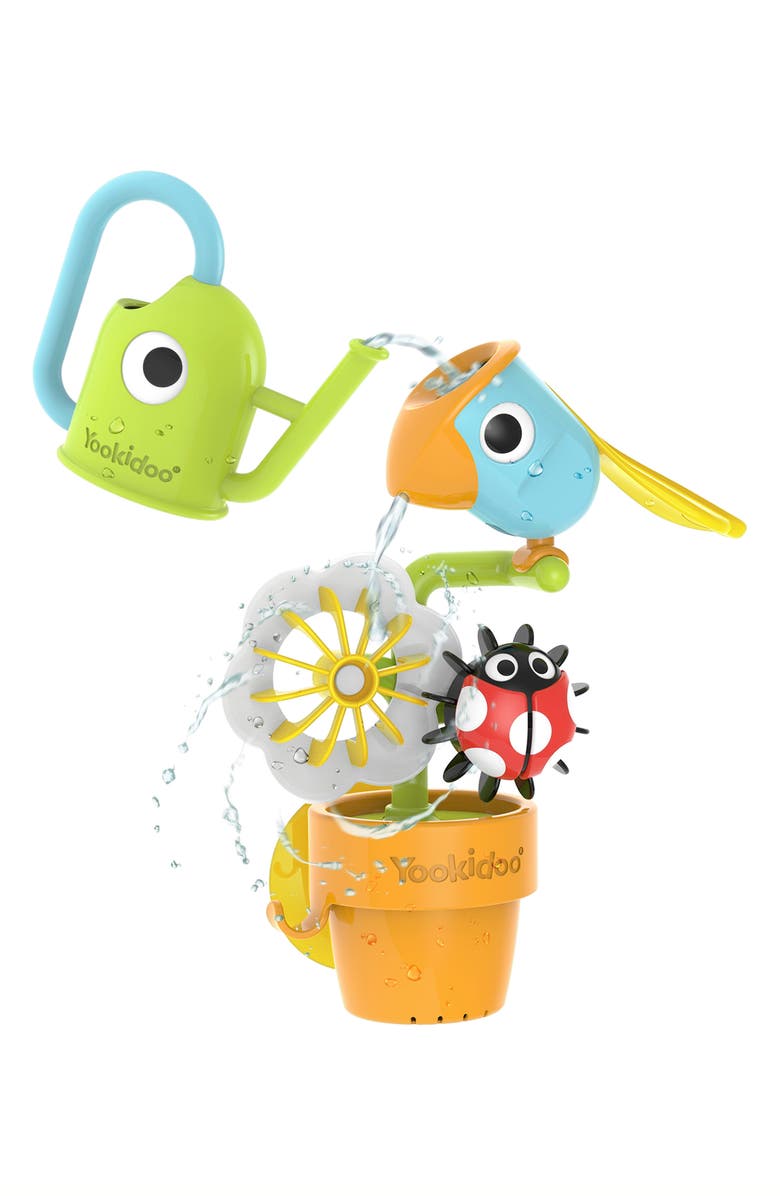 Yookidoo Pour & Spin Tipping Bird Bath Toy, Alternate, color, Multi