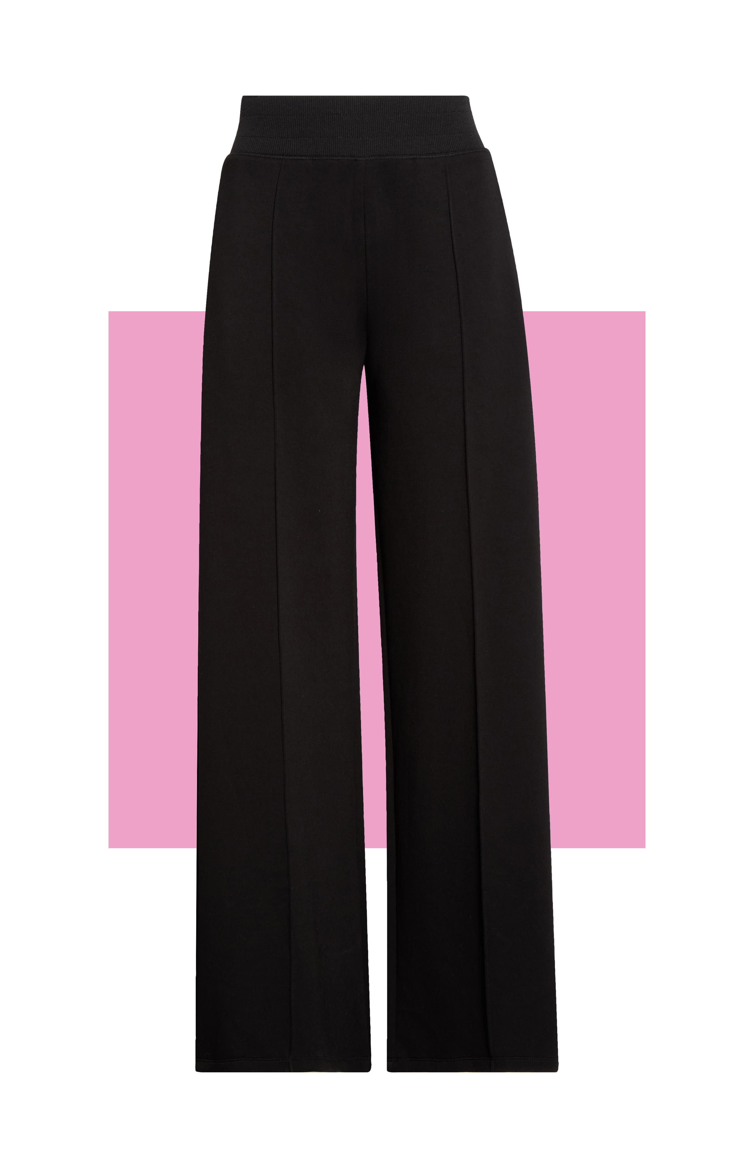 Pleated Wide Leg Knit Pants