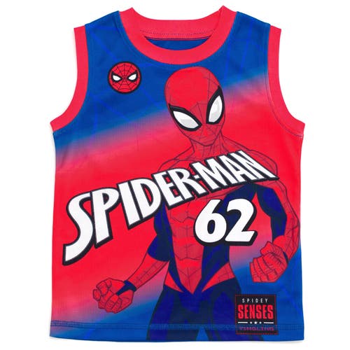 Marvel Spider-man Athletic Tank Top & Shorts Set In Blue