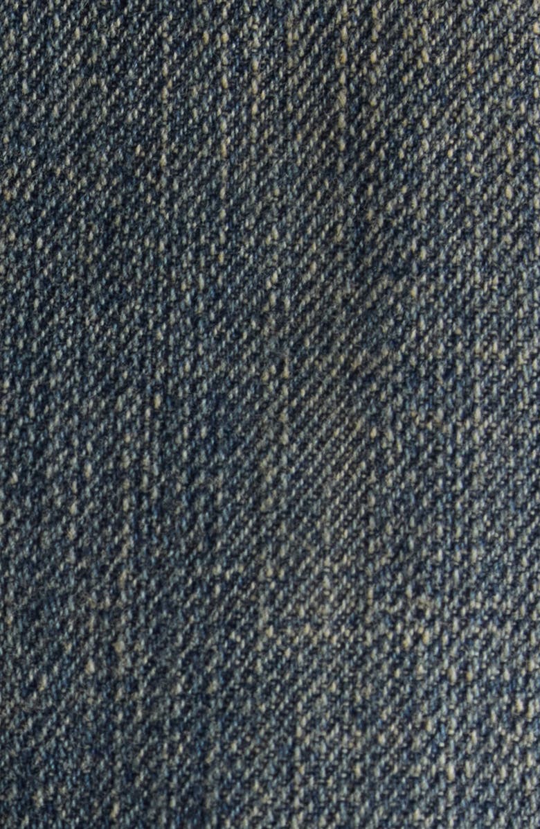 Balenciaga Denim Corset Jacket, Alternate, color, 3394 Navy/ Green/ Yellow