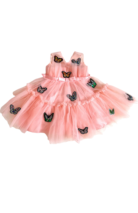 Butterfly Gem Tulle Dress