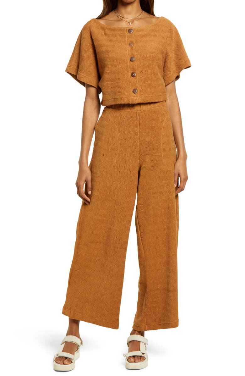 Free People free-est Free People Changing Tides Cotton Crop Top & Pants, Main, color, 