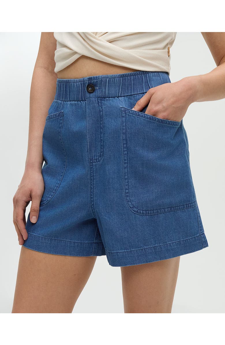 tentree Denim Cascades Short, Alternate, color, Mid Wash
