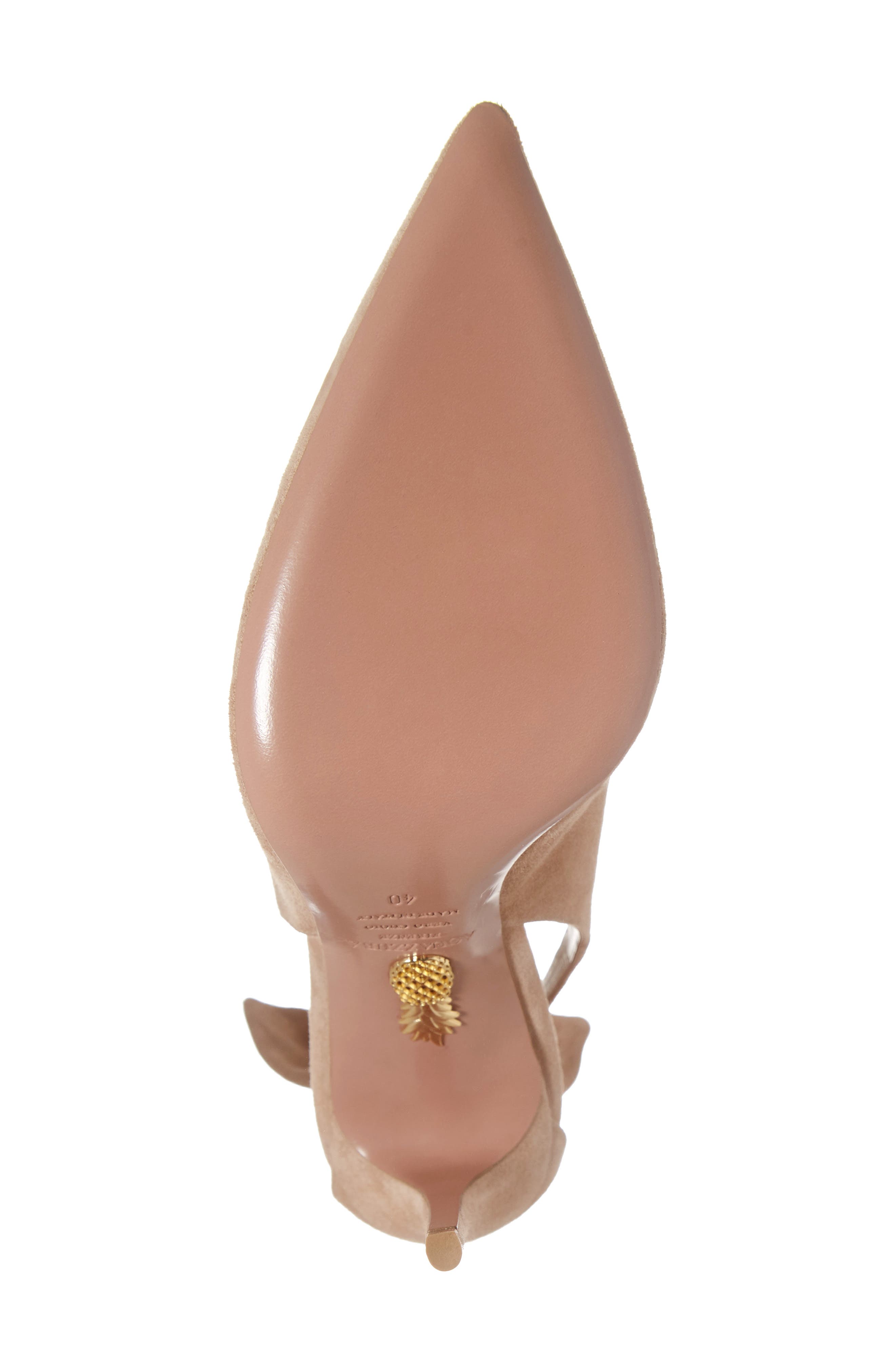 Aquazzura Deneuve Bow Pointy Toe Pump, Alternate, color, 
